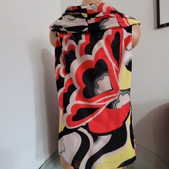 NINE WEST Floral Lined Blouse Size 10   610 - Picture 5 of 6